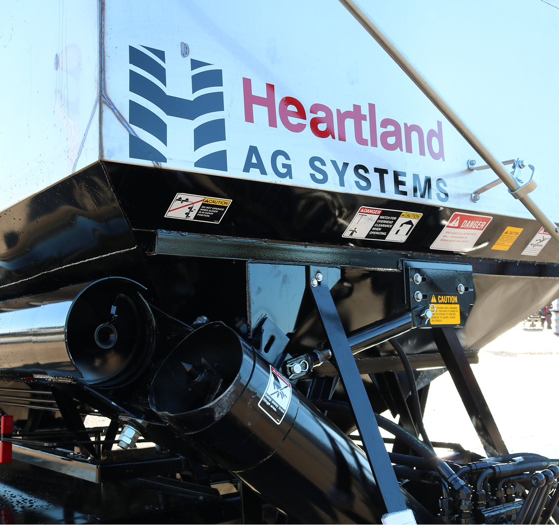 Heartland Ag Systems Logo on Spreader Heartland Ag Systems Logo on Spreader