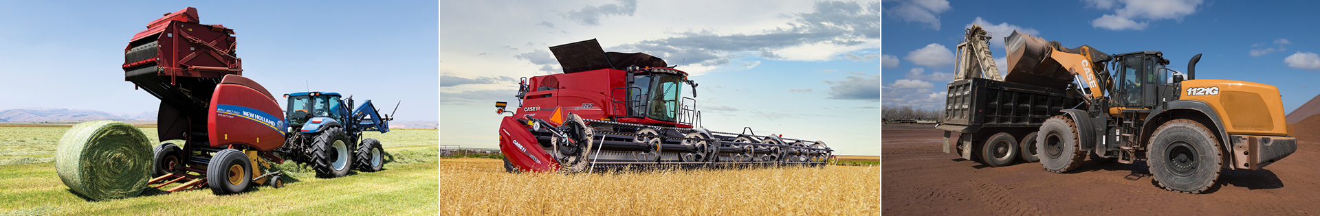 New Equipment from New Holland, Case IH, and CASE Construction