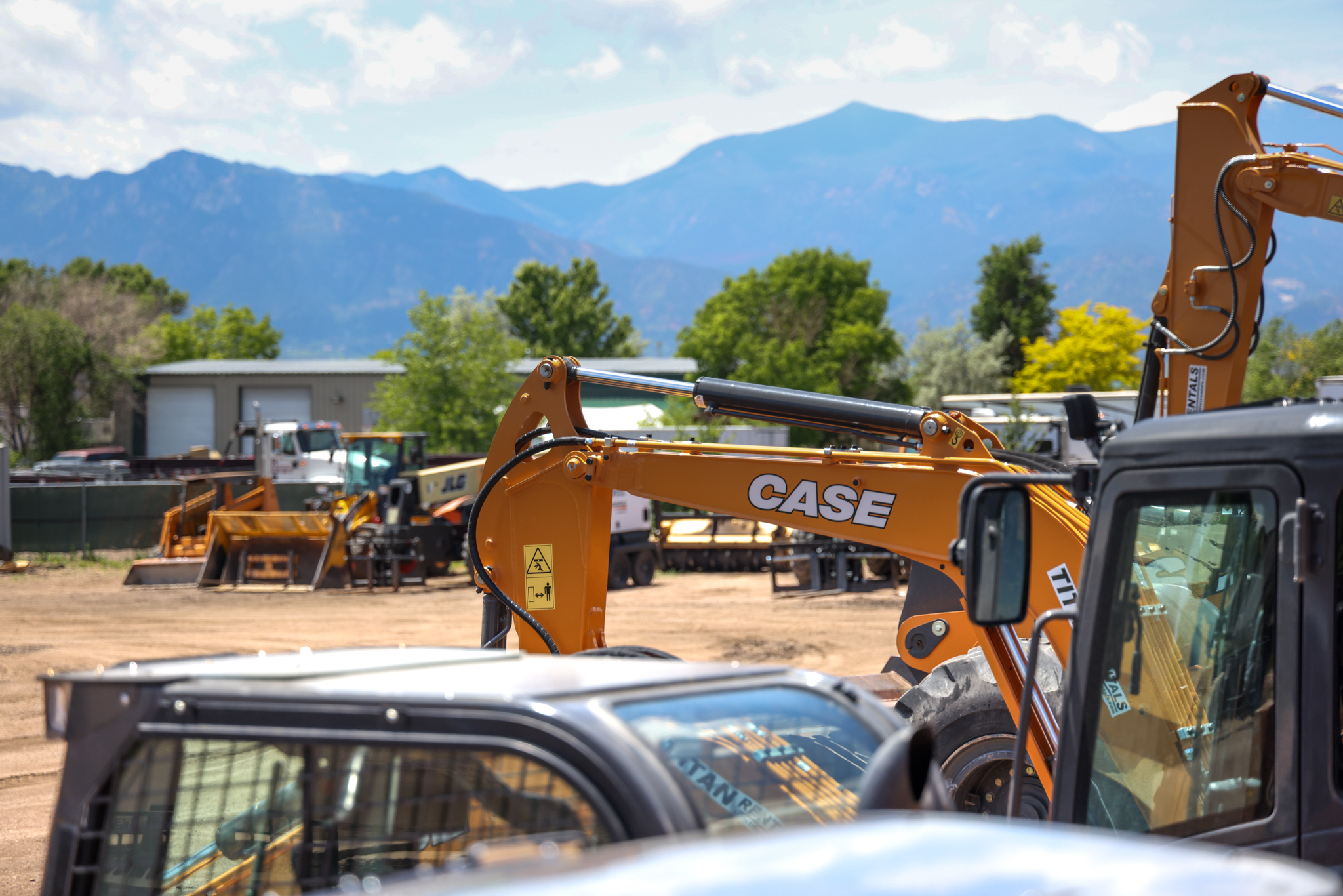 Mountain beauty shots with CASE equipment Colorado