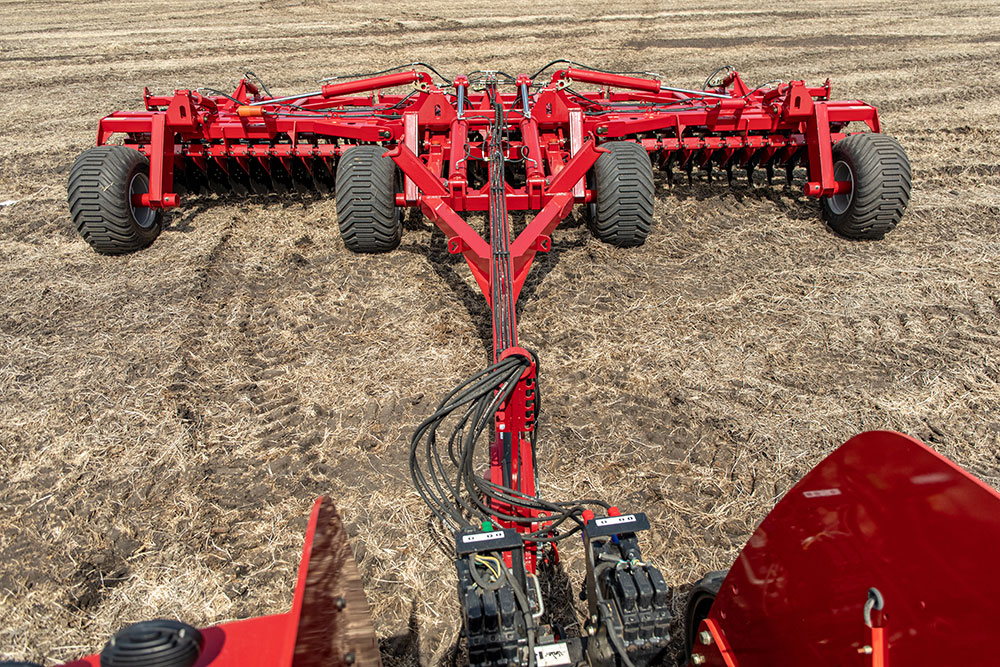 Tatu Speed Disk in field Tatu Speed Disk view from cab in field